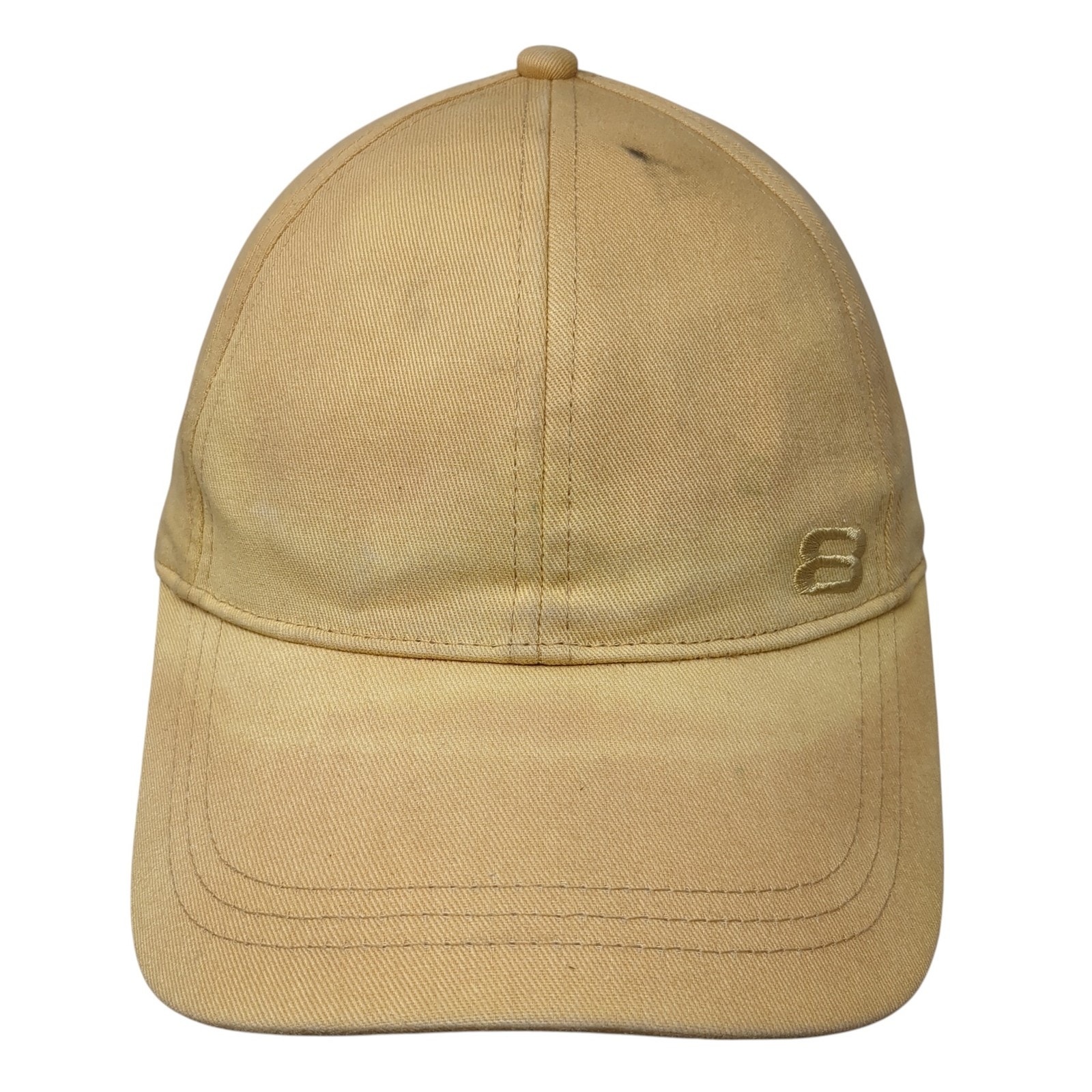 Unbranded Slideback Baseball Hat Beige One Size Embroidered Logo Solid